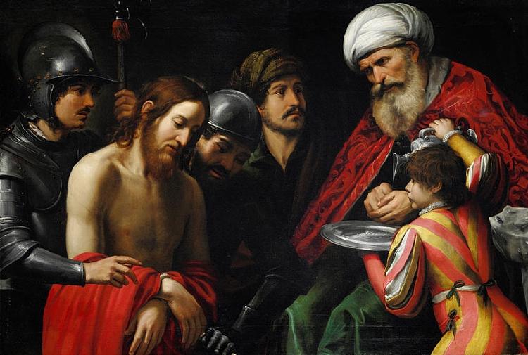unknow artist Cristo davanti a Pilato oil painting image